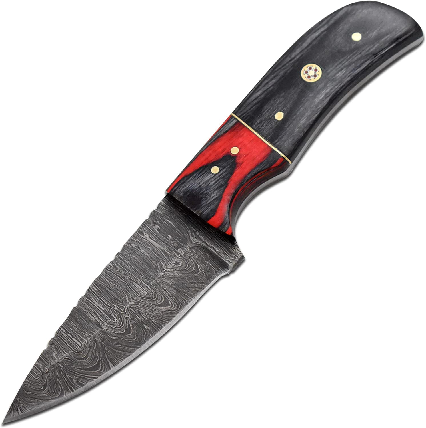 Old Ram Handmade 9-inches Damascus Steel Fixed Blade Skinner Knife with Sheath