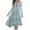 Light Blue, variant on Fashion Floral Printed Dresses for Women Trendy Irregular Hem Loose Fit Dresses Juniors Comfy Long Sleeves Round Neck Dress Midi A-Line Dress,Gold,Small