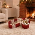 thumbnail image 4 of 2026 Christmas Indoor Home Decor Christmas Candy Cane Shaped Woven Storage Basket Red White Striped Plastic Rattan Organizer Tray Holiday Table Decor Sundry, 4 of 4