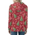 thumbnail image 2 of DISNIMO Christmas Tree Printed Sweatshirts for Women Long Sleeve Hoodies Zip Up Hooded Jackets with Pockets, 5XL, 2 of 5