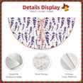 thumbnail image 3 of Fotbe Lavender Flowers Pattern Christmas Tree Skirt, Tree Skirts Plush Christmas Decorations, Christmas Tree Skirts Xmas Decorations Holiday Party Decor-30", 3 of 6