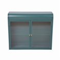 thumbnail image 5 of 2-Door Wall-Mounted Metal Storage Cabinet with Tempered Glass Doors & Shelves for Bathroom, Kitchen, Living Room & Office   WL, 5 of 13