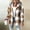 Coffee, variant on Womens Casual Jacket Plaid Hooded Fleece Lined Shacket | Lightweight Long Sleeve Flannel Jacket, Button Front Closure Warm Coat with Side Pockets, Daily Fall Winter Wear