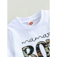 thumbnail image 5 of LMLYSoH Baby Boys Shorts Set, Short Sleeve Letters Print T-shirt with Camouflage Shorts Summer Outfit, 5 of 9