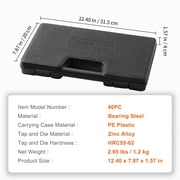 BENTISM, Tap Set Metric and Sae with Storage Case Tool Set, 40 Piece