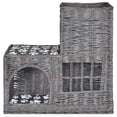 thumbnail image 2 of Casa para mascotas vidaXL de sauce para gatos, perros, gatitos y cachorros, 2 of 5