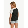 thumbnail image 2 of Justice Girl's Everyday Faves Short Sleeve Knot Front T-Shirt,Sizes XS-XLP, 2 of 4