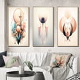 thumbnail image 1 of Designart "Boho Geometric Abstract Rebirth" Modern Geometric Framed Wall Art Set Of 3 - Pink Abstract Frame Gallery Wall Set For Home Decor, 1 of 6