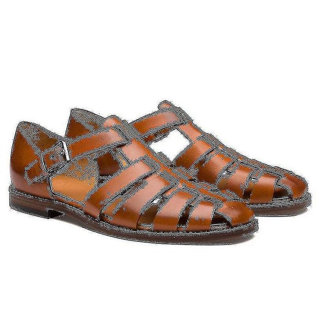 Sandales de Sport pour Hommes à Bout Fermé pour l'Extérieur en Cuir Fait à la Main