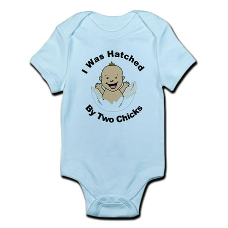 Hatched Chick - CafePress - I Was Hatched By Two Chicks Body Suit - Baby Light Bodysuit
