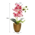 thumbnail image 6 of Artificial Flower Bonsai UV-resistant Easy Care Plastic No Fading Butterfly Orchid Potted Artificial Flower for Home, 6 of 8