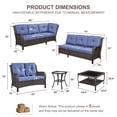 thumbnail image 5 of Bellefurn Outdoor Wicker Patio Furniture Set,Outdoor Wicker Sectional Sofa Set L-Shaped Sectional Sofa with Loveseat and Coffee Table,All Weather Rattan Conversation Set for Backyard Porch Garden, 5 of 11