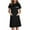 Black, variant on Xfvqtps Womens Nurse Dress with Pockets Button Short Sleeve Splicing Caregiver Work Dress Blue