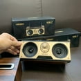 thumbnail image 6 of Vintage Wooden Bluetooth Speaker 5.0 Portable Wireless Stereo Speaker with FM Radio, AUX, USB, TF Card, 3D Surround & Extra Bass, 45W PMPO, Retro Home Audio for Indoor & Outdoor Use, 6 of 8