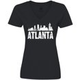 thumbnail image 3 of Inktastic Atlanta Skyline Grunge Women's V-Neck T-Shirt, 3 of 5