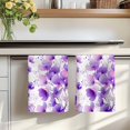 thumbnail image 7 of Purple Flowers Kitchen Towels Set of 3, Spring Blooms Botanicals Watercolor Floral Absorbent Dish Towels for Kitchen, Microfiber Hand Towel, Quick Drying Tea Towel for Cleaning Decorative Dishcloths, 7 of 7