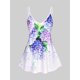 thumbnail image 1 of Top Fluida Estratificada Plisada de Flores de Talla Extra Rosegal  Camisetas sin mangas de talla grande, 1 of 5