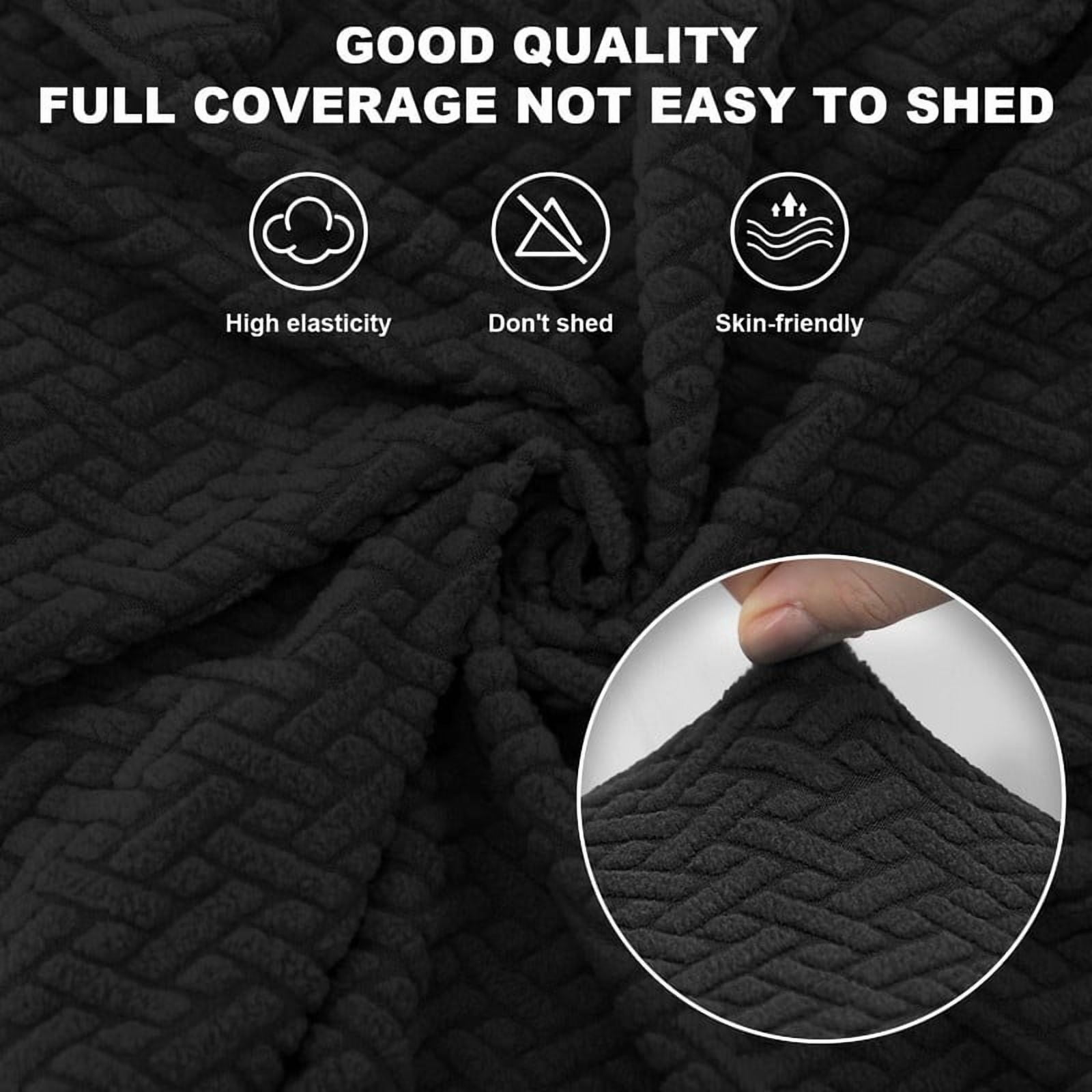 (Pack of 2) All-inclusive Car Front Seat Covers, Universal Auto Front Seats Protector Fits for Car, SUV, Truck, Black