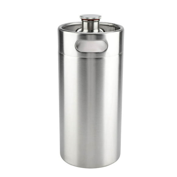 Baril de bière en acier inoxydable Mini baril de bière 4L Bière 4L Mini baril de bière en acier inoxydable avec couvercle en spirale Fournitures pratiques pour l'hôtel à la maison