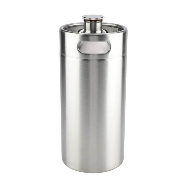 Mini barril de cerveza de acero inoxidable de 4L con tapa en espiral, suministros prácticos para el hogar y el Hotel