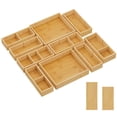 thumbnail image 1 of Organizadores de cajones Lifewit, paquete de 10 con 12 insertos de madera de bambú, 1 of 9