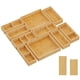 thumbnail image 1 of Organizadores de cajones Lifewit, paquete de 10 con 12 insertos de madera de bambú, 1 of 9