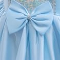 thumbnail image 7 of KAWELL Princess Blue Costume Girls Halloween Cosplay Dress up Toddler Puffy Sleeve Blue Fancy Outfit, 7 of 7