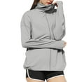 thumbnail image 2 of Busydd Womens Sun Jacket Long Sleeve Solid Color Sun Protection Jackets for Women Summer Lightweight Outdoor Zip Up Hoodie Sun Shirt with Pockets, 2 of 6