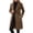 Brown, variant on uublik Womens Trench Coat Wine Notch Lapel Single-Breasted Business Casual Peacoat Trendy Clothes