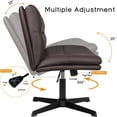 Vitesse PU Leather Armless Office Desk Chair, Swivel, Wide Padded ...