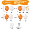 thumbnail image 2 of Kit de arco de globos ADOINBY naranja y blanco con 140 globos, 2 of 7