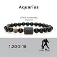 thumbnail image 1 of Pulsera elástica con cuentas negras, cuerda elástica, pulsera de buena suerte, joyería para hombres y mujeres Acuario, 1 of 1