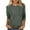 Army Green, variant on Women's 3/4 Length Sleeve T Shirts Dressy Casual Round Neck Shirt Trendy Striped Graphic Tees Loose Fit Plain Tshirts Going Out Tops