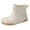 White, variant on Men's Trendy Short Rain Boots Wide Calf Non Slip Work Shoes Waterproof Water Shoes for Outdoor Working Fishing White Size 9