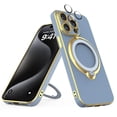 thumbnail image 3 of Innens Case with Built-in Lens Protector for iPhone15/15 Plus/15 Pro/15 Pro Max Magnetic Plating Cover, Blue, 3 of 15
