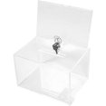 thumbnail image 2 of Donation Boxes Transparent Ballot Box Dirtproof Splashproof For Various Occasions 15.2x10.5x0.5cm Organic Glass Material 1Pcs, 2 of 5