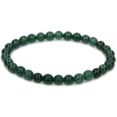 thumbnail image 1 of Natural Granite Jade Gemstone 6mm Round Beads Stretch Bracelet 7" Unisex, 1 of 5