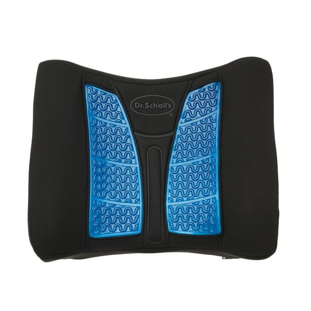 Dr. Scholl’s Black Massaging Gel Lumbar Seat Cushion, 46101WDI