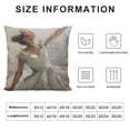 thumbnail image 5 of Qinduosi Decorative Throw Pillow Cover for Couch Sofa,Gray Oil Painting Girl Ballerina Drawn Cute Dancing Dance Home Decor Pillow case Inch, 5 of 5