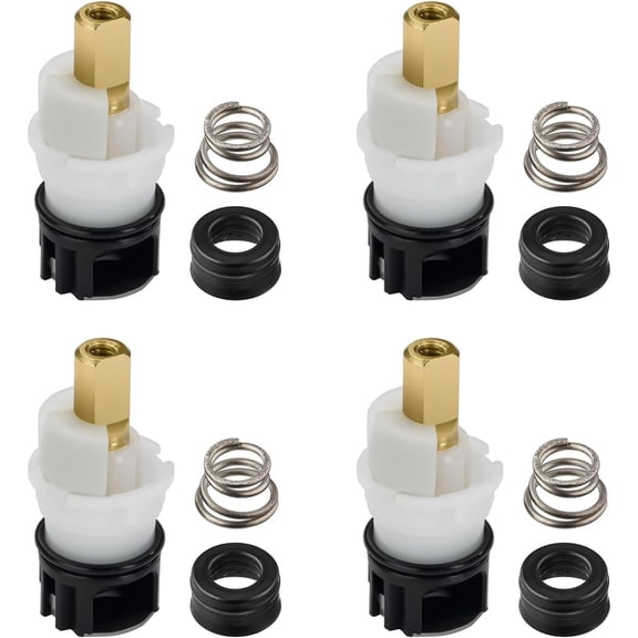 RP25513  Faucet Stem Replacement Kit for Delta Two Handle Faucets, Includes RP24096 Cartridge, RP4993 Seat and Spring, 1/4 Turn Stop, 4-Pack