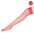 thumbnail image 3 of Lencería sexy a juego de encaje tubo largo pequeño ojo mediano medias de red medias de red sexy seductoras medias de red sexy medias negras blancas talla única（4 piezas） ZefeiWu 9024715036803, 3 of 3