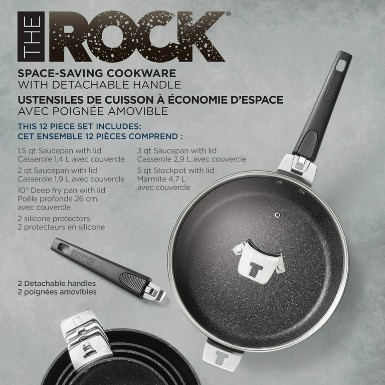 The Rock 12-Piece Non-Stick Cookware Set