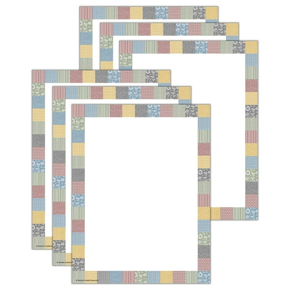 Teacher Created Resources Classroom Cottage Computer Paper, 50 Sheets Per Pack, 6 Packs
