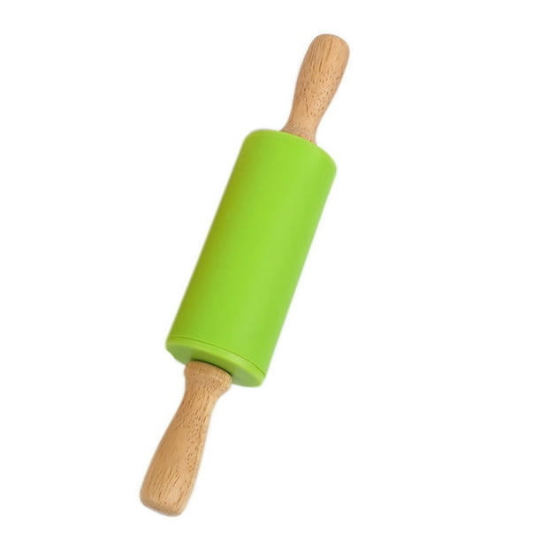 Rodillo De Silicona Rodillo Giratorio De Silicona Rodillo Para Amasar Pan Pastelería Rodillo Para Hornear Cocina Rolling ToolGreen
