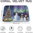 thumbnail image 3 of Christmas Runner Rug, Xmas Holiday Welcome Mat for Hallways Kitchen Front Door Entrance, Indoor Outdoor Snowman Print Decor Rug for Living Room Fireplace Bedroom 20"x32", 3 of 8
