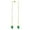 Dark-Green, variant on Womens Protection Amulet Italian Horn Dangle Gemstone Earrings in Green Jade and Gold