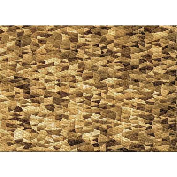 Ahgly Company Indoor Rectangle Patterned Saddle Brown Area Rugs, 7' x 9'