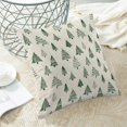 thumbnail image 4 of Green Christmas Pillow Covers 18x18 Set of 2, Christmas Tree Throw Pillows Linen Xmas Winter Cushion Case Christmas Decorations for Home Sofa Couch Outdoor, 4 of 6