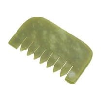 Unique Bargains 1 Pc Rectangular Head Massage Comb for Home Green Natural Jade