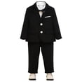 thumbnail image 6 of Xmyrz Toddler Boy Outfits Set Pants Set Tuxedo Style Ensemble Formal Shirt Gentlemen Party Clothes Sets Clothing Suits, 6 of 9